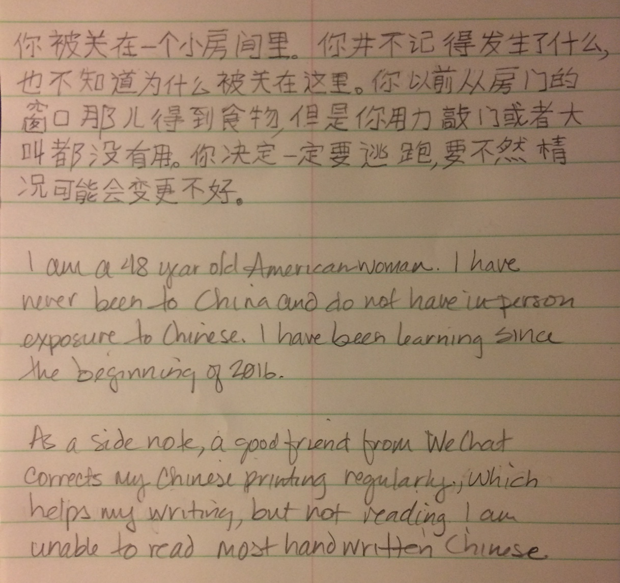 an essay in chinese