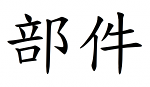 The most common Chinese character components, 部件
