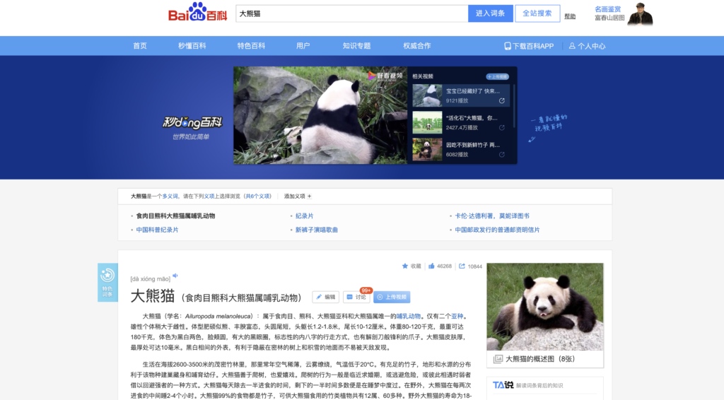 Baidu hosts vast amounts of content in Chinese, excellent for reading practice.